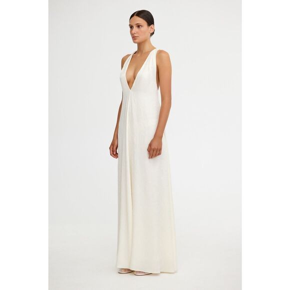 Significant Other Selene Gown Ivory Maxi Dress Bridal Bachelorette Sz 4 NWT - Picture 4 of 7